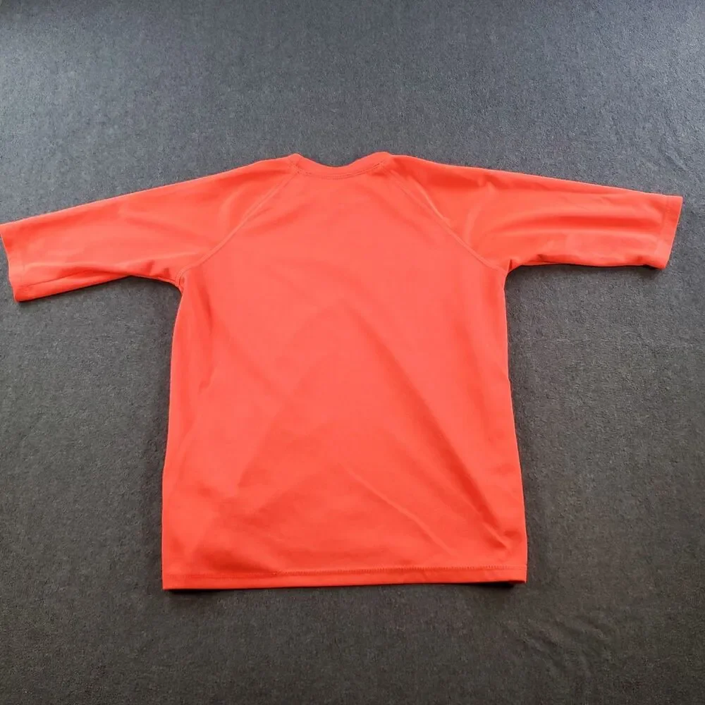 Nike Dri-Fit T-Shirt Youth Orange Athletic Training 3/4 Sleeve Tee Size Large